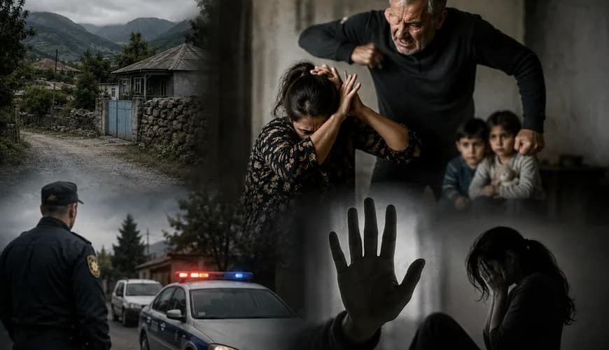 Qayınata gəlinini uşaqların gözü önündə DÖYDÜ - ŞOK VİDEO