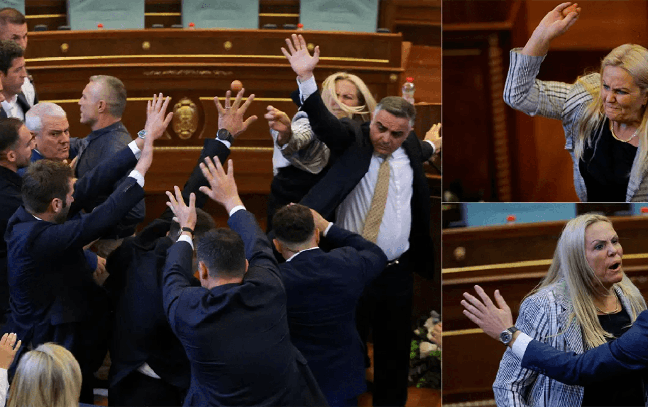 Qadın deputat Baş nazirə yumurta atdı, iclas dayandırıldı