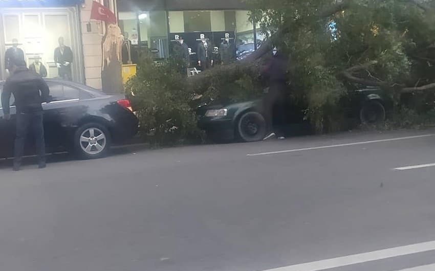 Güclü külək Bakıda bir sıra fəsadlar törətdi Güclü külək Bakıda bir sıra fəsadlar törətdi
