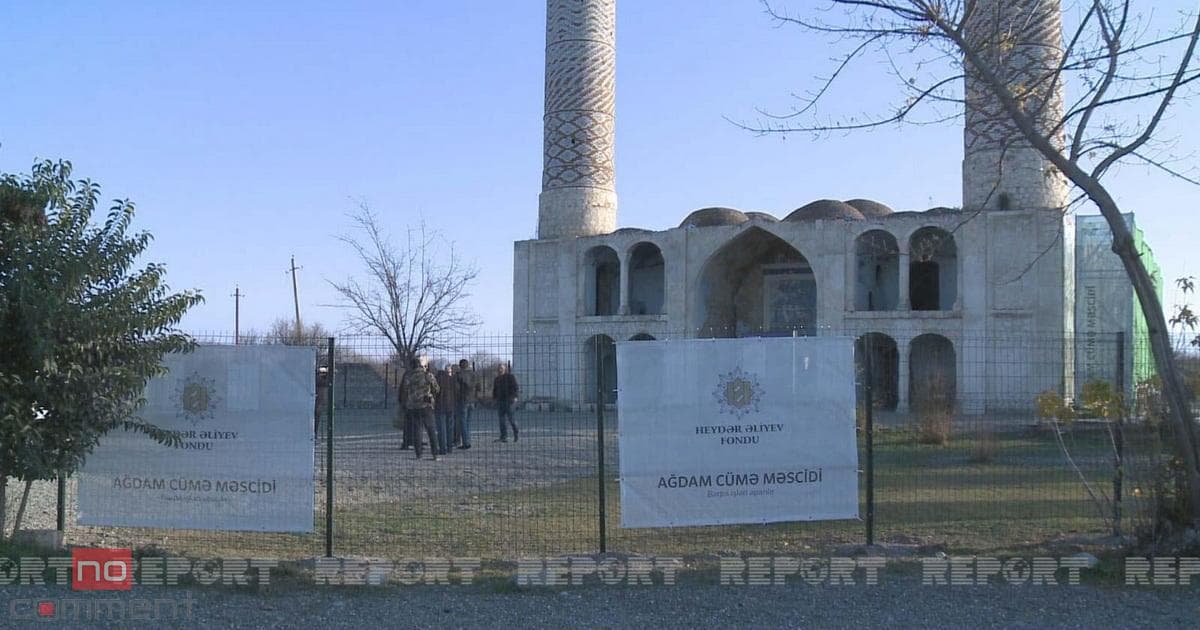 Ağdam Cümə məscidi bərpa edilir Ağdam Cümə məscidi bərpa edilir