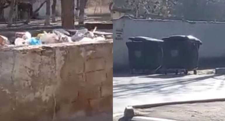 Qaraçuxurda antisanitar vəziyyət: Sakinlər yaxınlıqda zibil qabı olsa da, tullantıları başqa yerə atır – VİDEO Qaraçuxurda antisanitar vəziyyət: Sakinlər yaxınlıqda zibil qabı olsa da, tullantıları başqa yerə atır – VİDEO