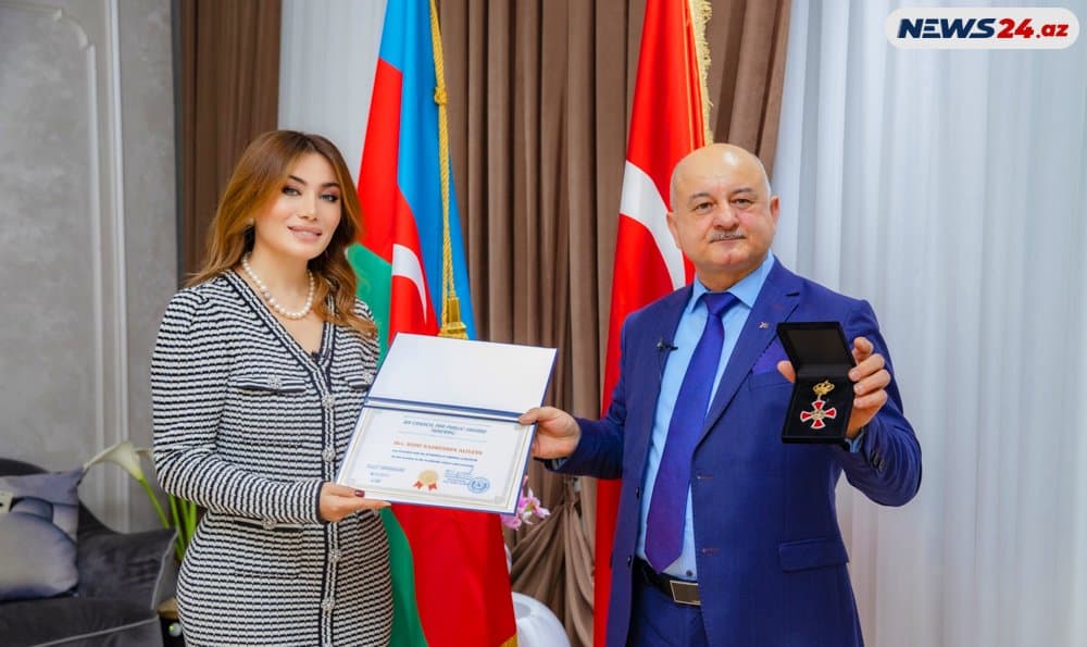 Ruhi Əliyeva Avropa “Şərəf” ordeninə layiq görüldü – Foto Ruhi Əliyeva Avropa “Şərəf” ordeninə layiq görüldü – Foto