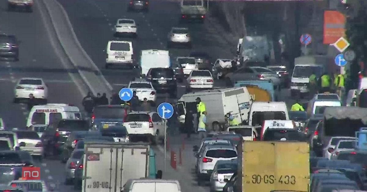 Paytaxtın məşhur prospektində ağır qəza Paytaxtın məşhur prospektində ağır qəza