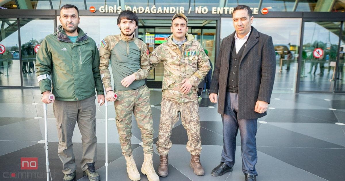 Türkiyədə müalicə olunan qazilərimiz vətənə qayıdıblar Türkiyədə müalicə olunan qazilərimiz vətənə qayıdıblar