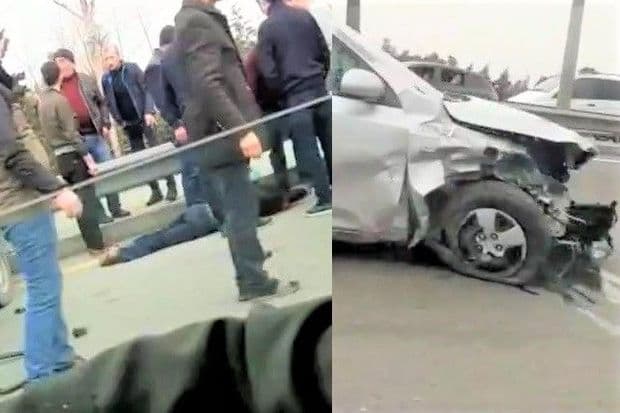Bakıda ağır QƏZA: İki minik avtomobili toqquşdu, ölən var – VİDEO Bakıda ağır QƏZA: İki minik avtomobili toqquşdu, ölən var – VİDEO