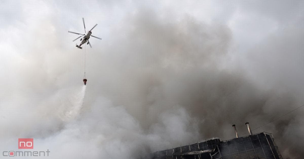 Sənaye Parkındakı yanğına helikopterlər cəlb edildi Sənaye Parkındakı yanğına helikopterlər cəlb edildi
