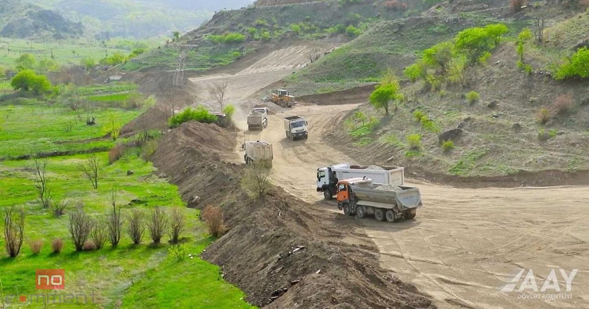 Qubadlı-Eyvazlı avtomobil yolunun tikintisi davam etdirilir Qubadlı-Eyvazlı avtomobil yolunun tikintisi davam etdirilir