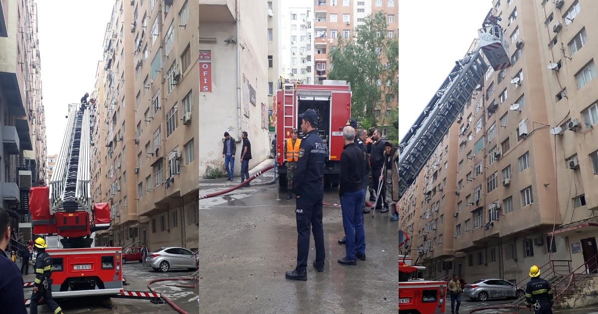Xırdalanda yaşayış binası yanır Xırdalanda yaşayış binası yanır