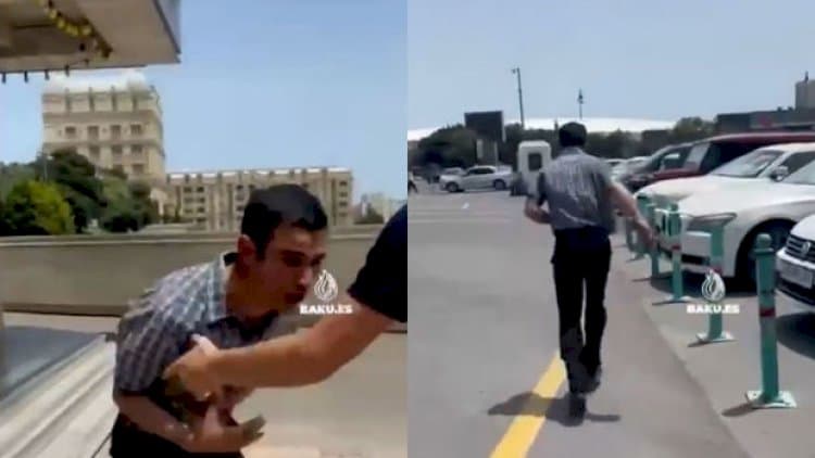 Bakıda şok: Küçənin ortasında qadının ətəyini qaldırdı – Video Bakıda şok: Küçənin ortasında qadının ətəyini qaldırdı – Video