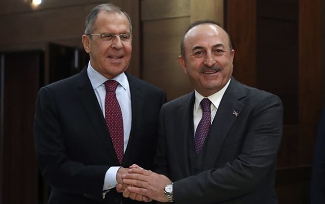 Lavrov-Çavuşoğlu görüşü başladı Lavrov-Çavuşoğlu görüşü başladı