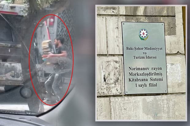 Bakının mədəniyyət ocağında kitabları zibil maşınına TULLADILAR – ANBAAN VİDEO Bakının mədəniyyət ocağında kitabları zibil maşınına TULLADILAR – ANBAAN VİDEO