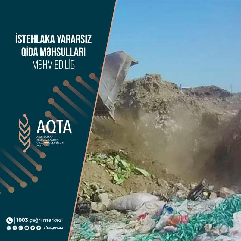 Yararsız 19 ton süd məhsulu məhv edildi Yararsız 19 ton süd məhsulu məhv edildi