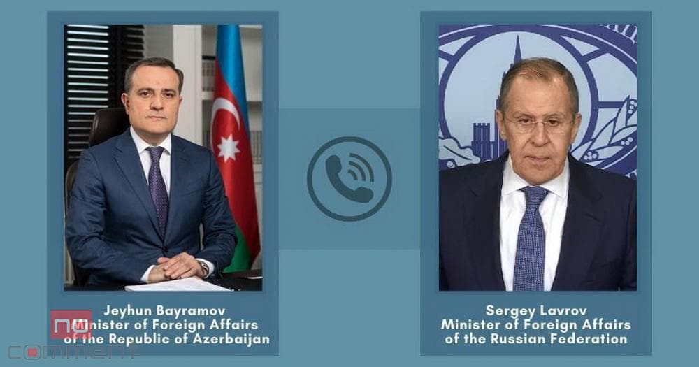 Ceyhun Bayramov Lavrovla Laçın yolunu müzakirə etdi Ceyhun Bayramov Lavrovla Laçın yolunu müzakirə etdi