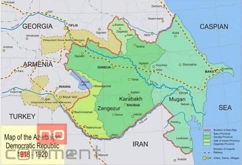 Bakının cavabı şok yaşatdı: 1918-20 xəritəsi gündəmdə Bakının cavabı şok yaşatdı: 1918-20 xəritəsi gündəmdə