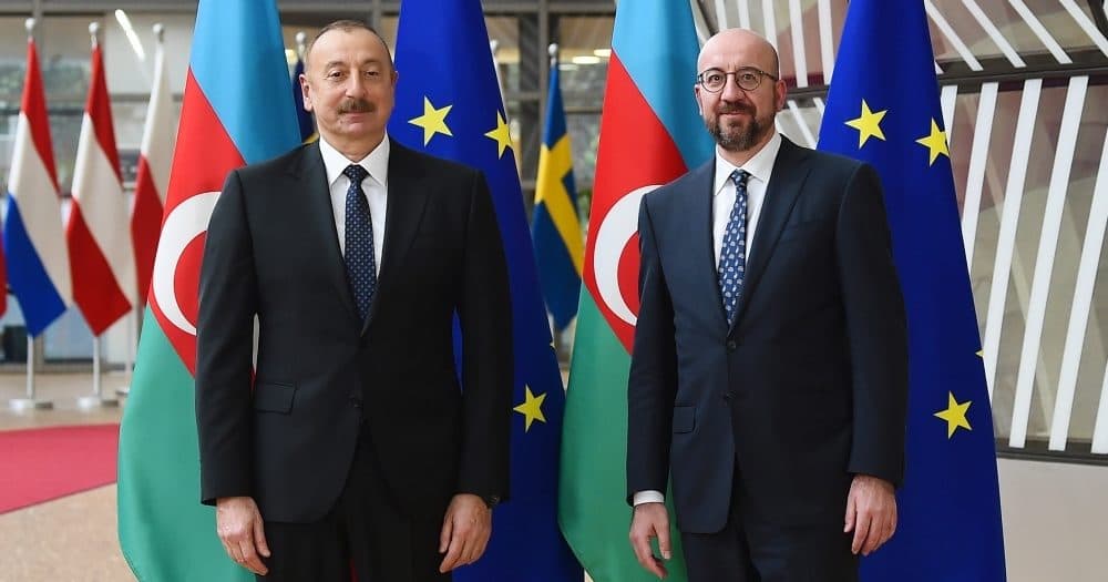 İlham Əliyevin Şarl Mişellə görüşü başladı İlham Əliyevin Şarl Mişellə görüşü başladı