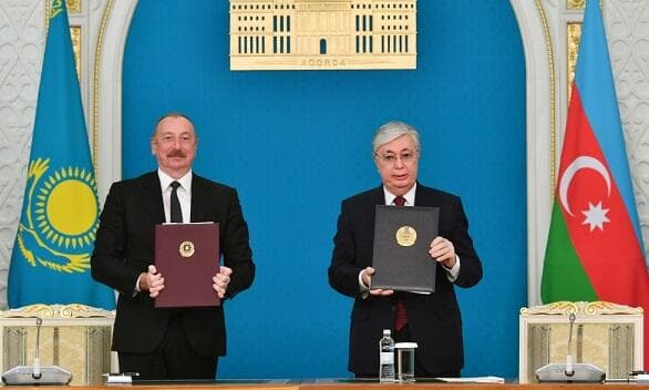 Azərbaycan-Qazaxıstan sənədləri mübadilə olundu Azərbaycan-Qazaxıstan sənədləri mübadilə olundu
