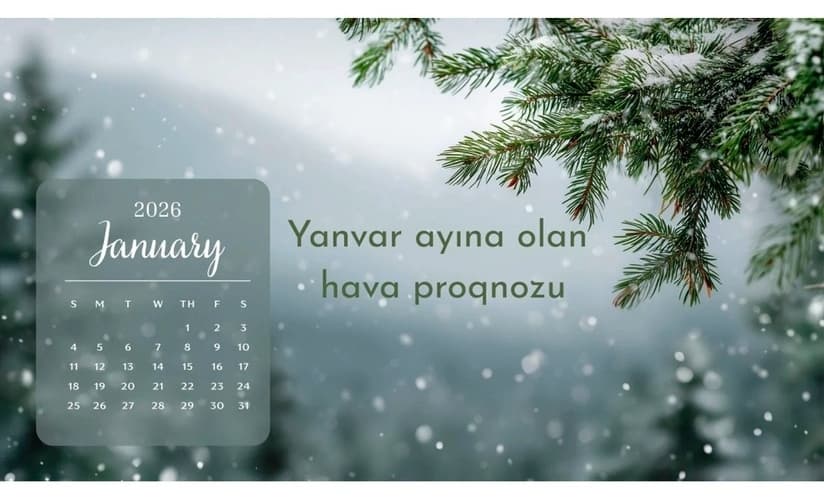 Yanvarda Bakıya qar yağacaq? – AYLIQ PROQNOZ Yanvarda Bakıya qar yağacaq? – AYLIQ PROQNOZ