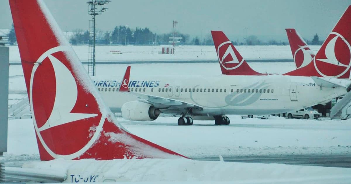 Türk Hava Yolları 54 uçuşu ləğv edib Türk Hava Yolları 54 uçuşu ləğv edib