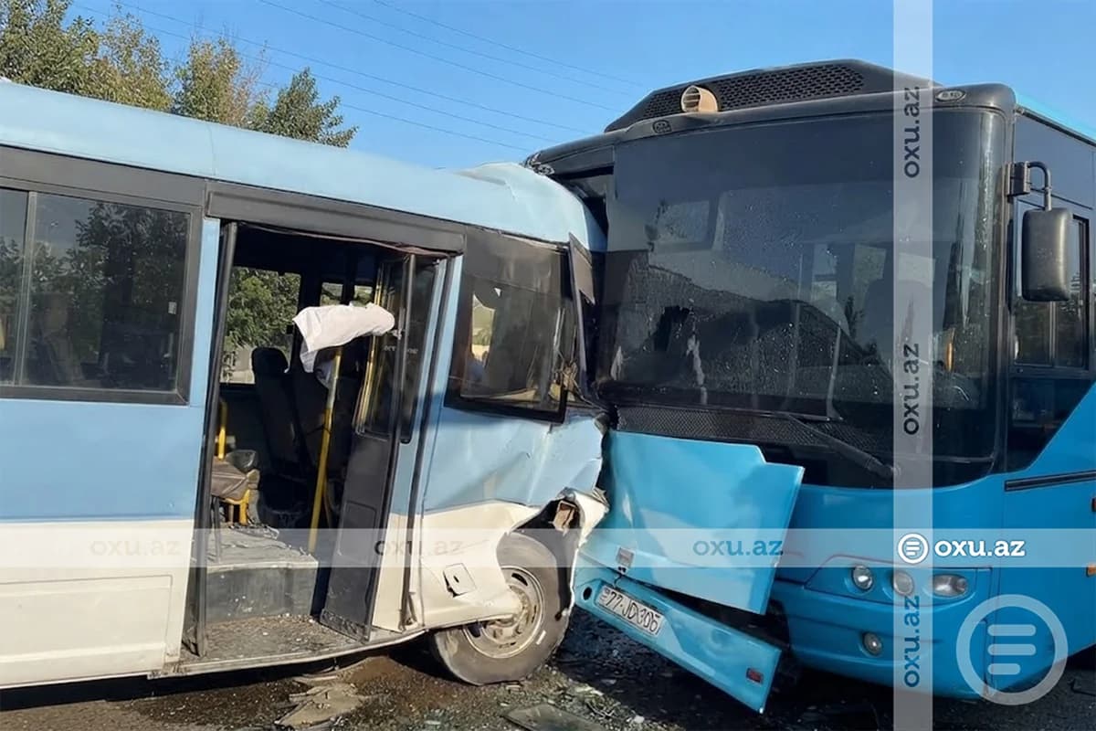 Bakıda DƏHŞƏTLİ AVTOBUS QƏZASI: 20-dən çox şəxs... - VİDEO Bakıda DƏHŞƏTLİ AVTOBUS QƏZASI: 20-dən çox şəxs... - VİDEO