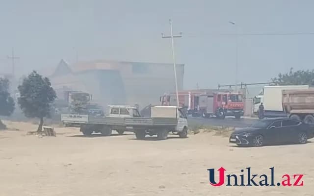Bakıda obyekt yanır Bakıda obyekt yanır