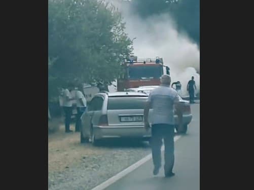 İsmayıllı-Qəbələ yolunda yük maşını alışdı İsmayıllı-Qəbələ yolunda yük maşını alışdı