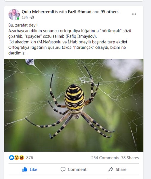 Qulu Məhərrəmli_Orfoqrafiyada hörümçək