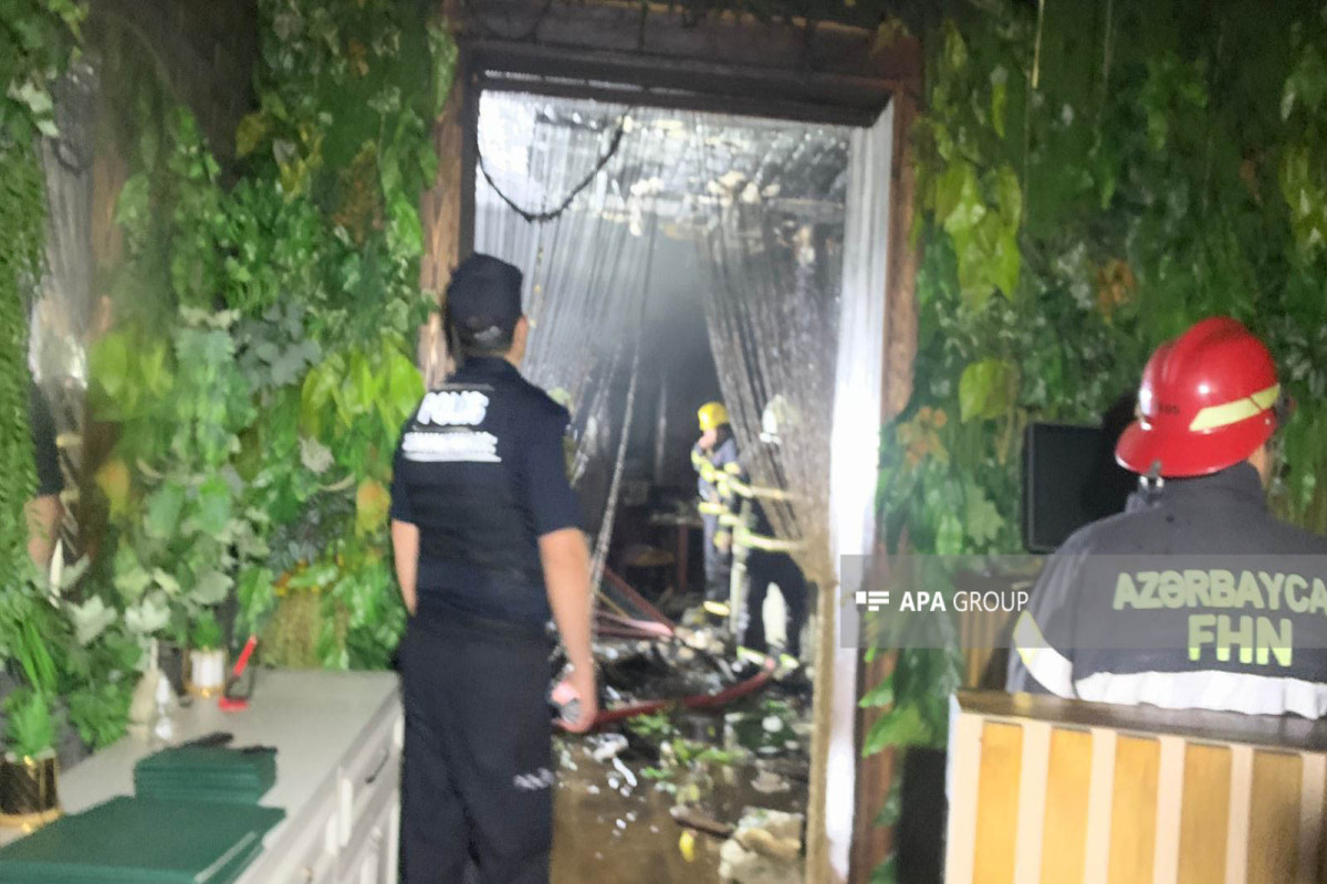 Bakıda restoranda partlayışla müşahidə olunan güclü yanğın baş verib - FOTO 