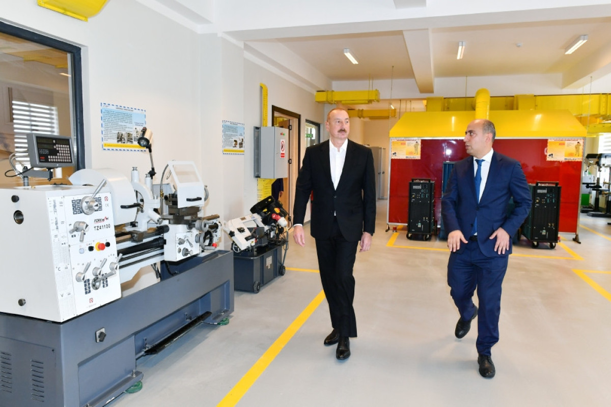Prezident Cəlilabad rayonunda olub, Peşə Təhsil Mərkəzinin açılışında iştirak edib - FOTO - YENİLƏNİB