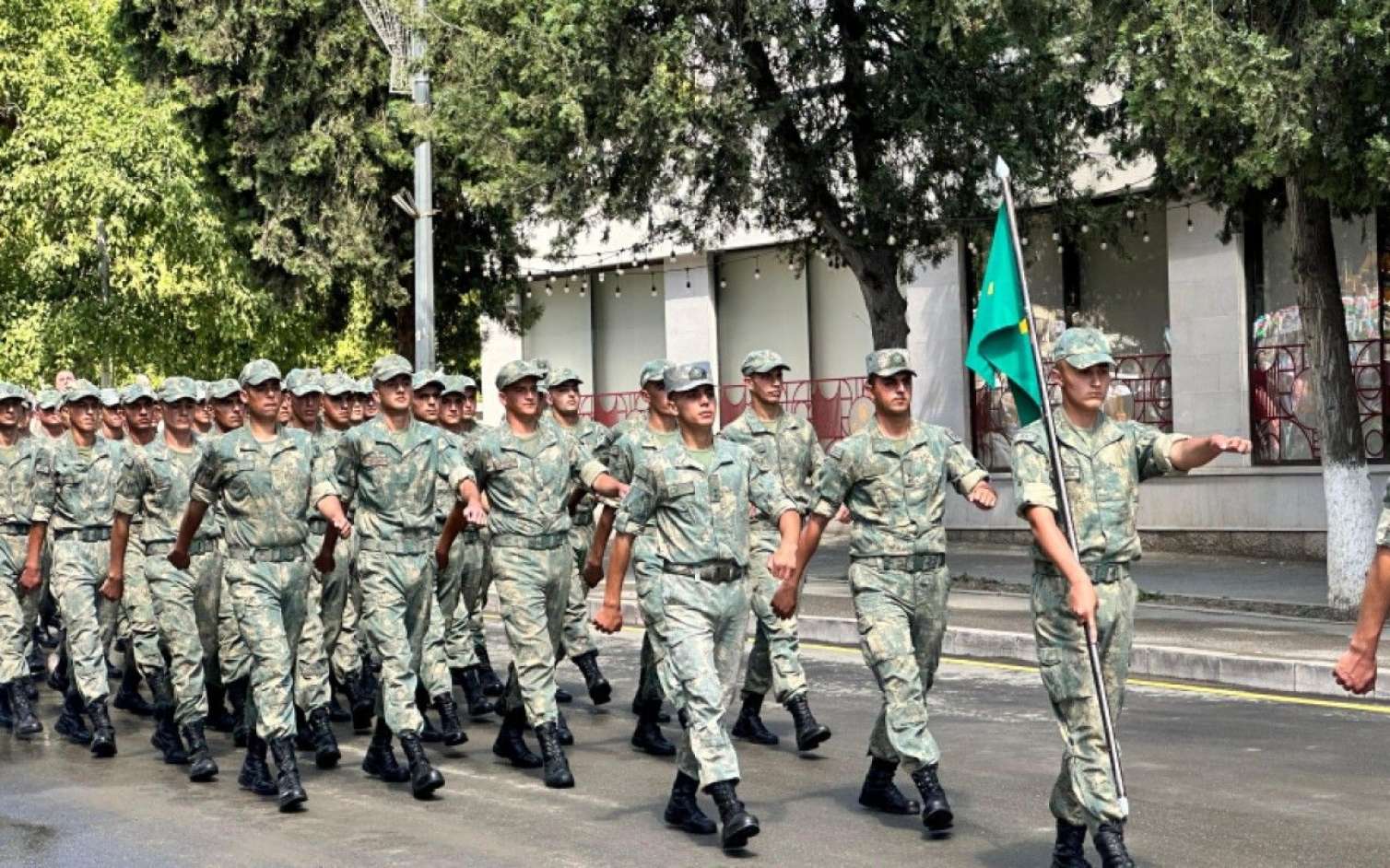 Xankəndidə hərbçilərin yürüşü təşkil olundu - FOTO