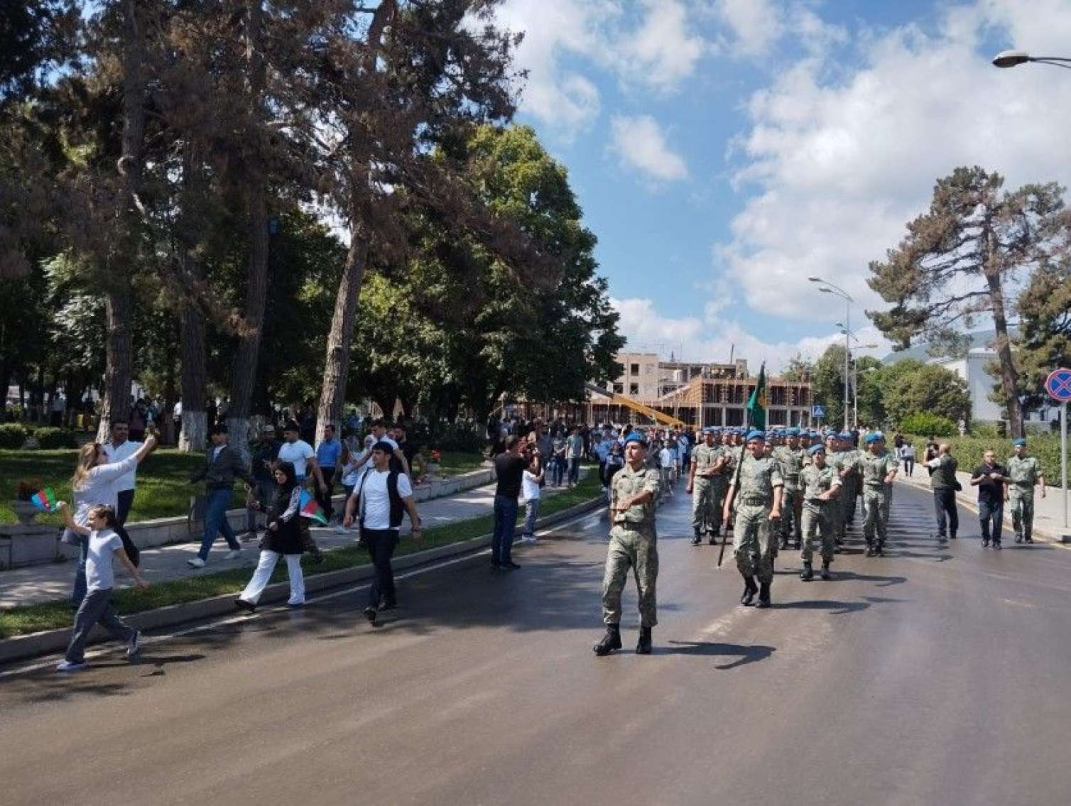 Xankəndidə hərbçilərin yürüşü təşkil olundu - FOTO