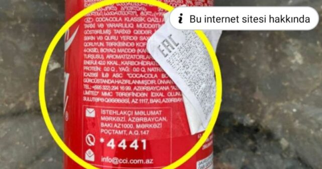 DİQQƏT: Azərbaycan istehsalı olan Coca-Cola Ermənistan marketlərində