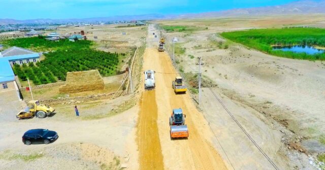 Hacıqabul rayonunda 8 kəndin yolu yenidən qurulur