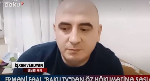 Erməni fəal “Baku TV”dən öz hökümətinə səsləndi – VİDEO