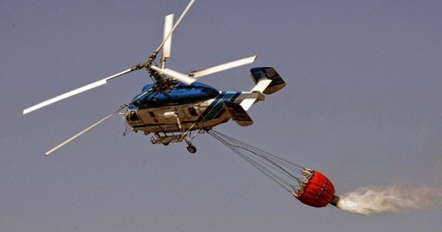 Yanğının söndürülməsinə helikopter cəlb edildi