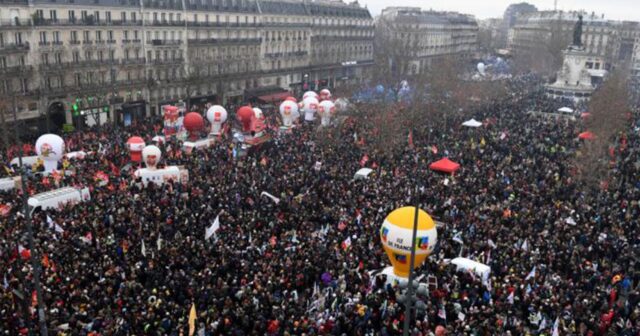 Fransada keçirilən etiraz aksiyalarına 570 min insan qatıldı