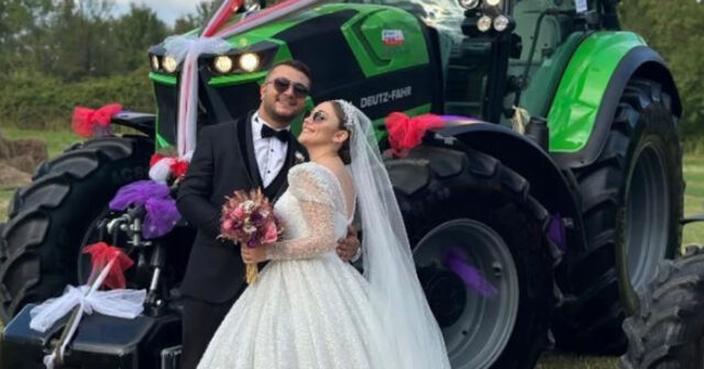 Bəyin traktoru gəlin maşını oldu