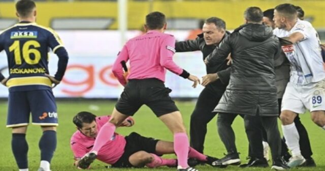 Klub prezidenti oyundan sonra türkiyəli hakimi döydü – FOTO