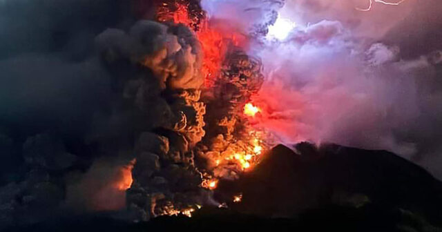 Ruanq vulkanı yenidən püskürüb