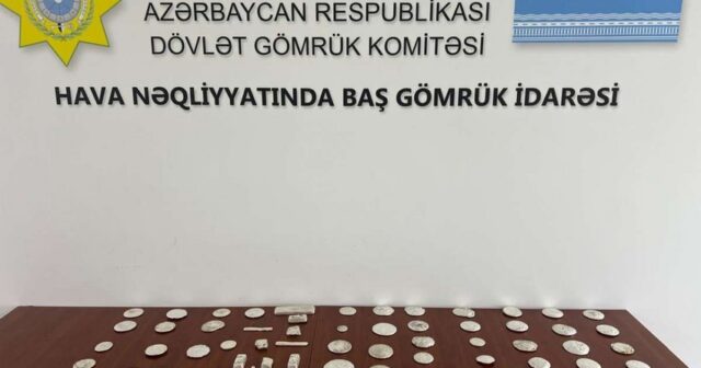 25 kq-dan çox gümüşün qanunsuz yolla gömrük sərhədindən keçirilməsinin qarşısı alınıb