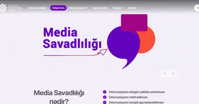 Media savadlılığı ilə bağlı onlayn kurs istifadəyə verilib