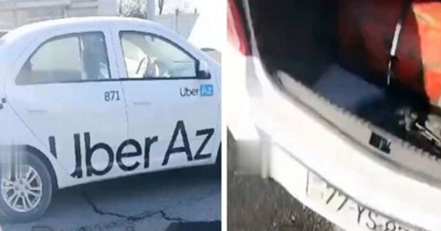 Bakıda “UBER”in QAZ BALONU PARTLADI – Sürücü xəsarət alıb – VİDEO