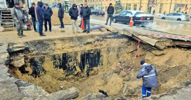 Bu səbəbdən Heydər Əliyev prospektində hərəkət məhdudlaşdırılıb – FOTOLAR