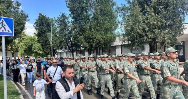 Xankəndidə hərbçilərin yürüşü təşkil olundu – FOTO