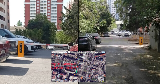 Bakıda yeni tikili sakinləri alternativ yolu bağladı – Hərəkətə maneə, hüquqa zidd – VİDEO – FOTO