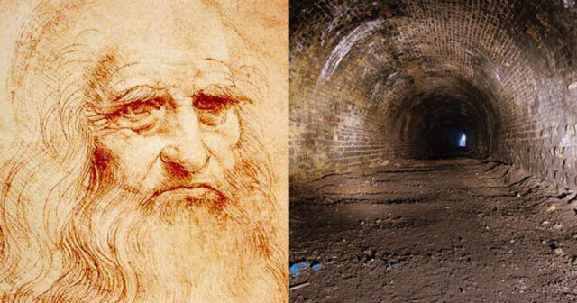 Da Vinçinin eskizini izləyən arxeoloqlar yeraltı tunellər tapdı