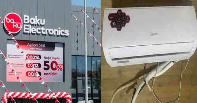 “Baku Electronics”in fırıldağı – Müştəriyə işlənmiş kondisioner satılıb – FOTO