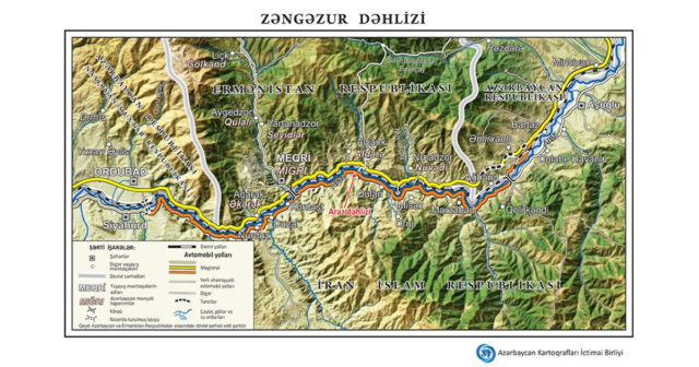 Zəngəzur dəhlizinin xəritəsi hazırlandı