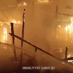 Keşlədə tikinti materialları yığılan ərazidə güclü yanğın – VİDEO Keşlədə tikinti materialları yığılan ərazidə güclü yanğın – VİDEO