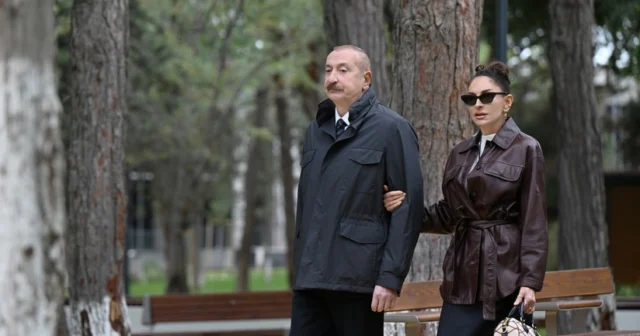 Prezident və Birinci xanım Bakıda salınan yeni parkın rəsmi açılışını etdilər