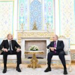 İlham Əliyevlə Putinin təkbətək görüşü başladı – Video